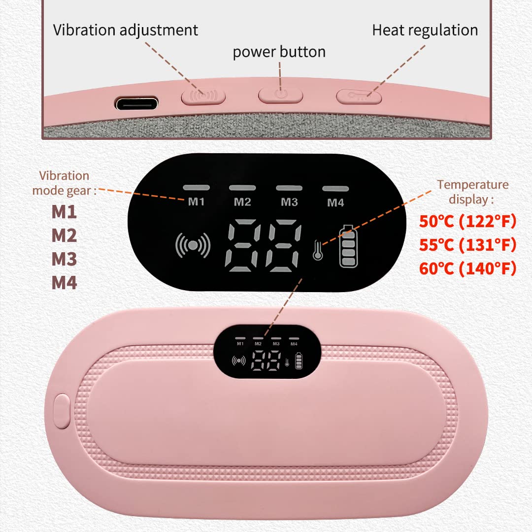 Electric Heating Pad and Menstrual Massager with Belt