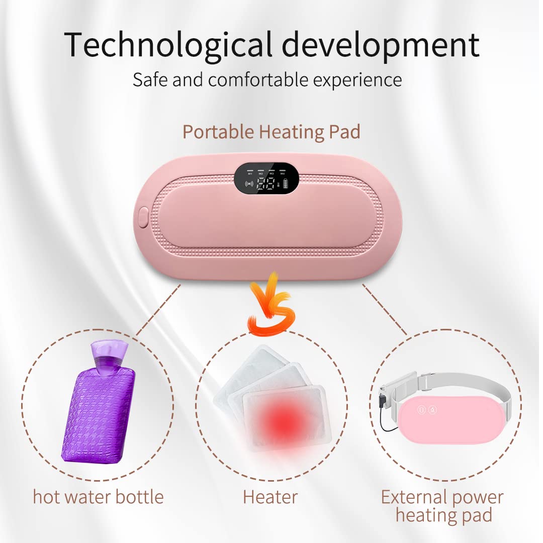 Electric Heating Pad and Menstrual Massager with Belt