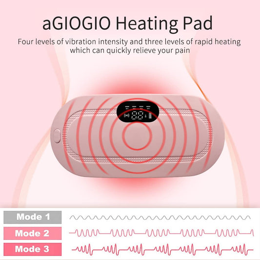 Electric Heating Pad and Menstrual Massager with Belt