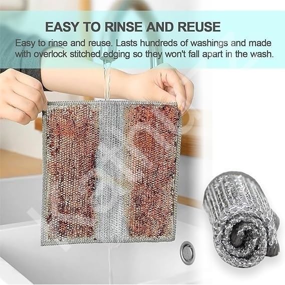 Multifunctional Non-Scratch Wire Dishcloth (Pack of 5/ 10/15)