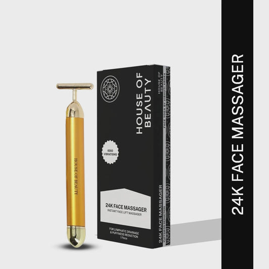 Gold Platted Electric Face Massager For Face Skin Care